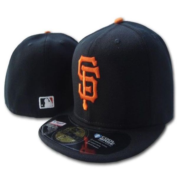 one piece giants classic team baseball fitted hats fashion hiphop sport sf full closed design caps218s, Blue;gray